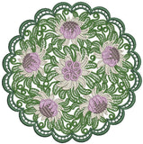 Free-standing Lace Doily - Coloured Native Waratah